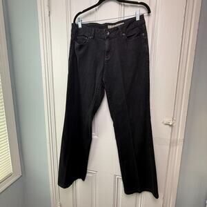 DKNY Soho Jeans Womens 12 Black Denim Straight Leg Zip Fly Pocketed Mid Rise